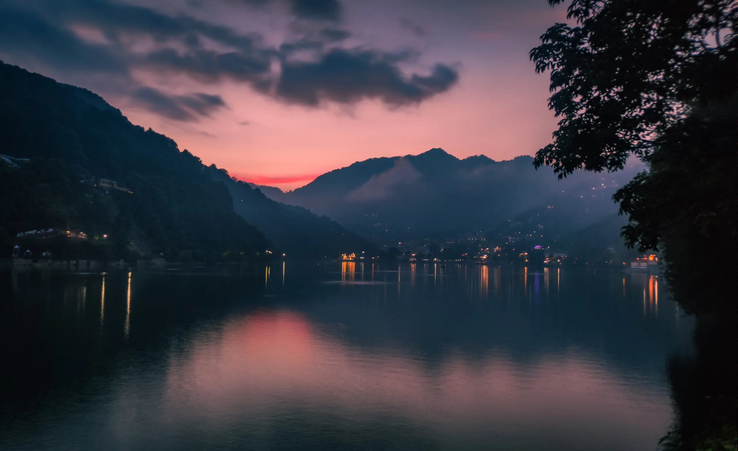 Arrive in Nainital — Nainital Lake in the evening